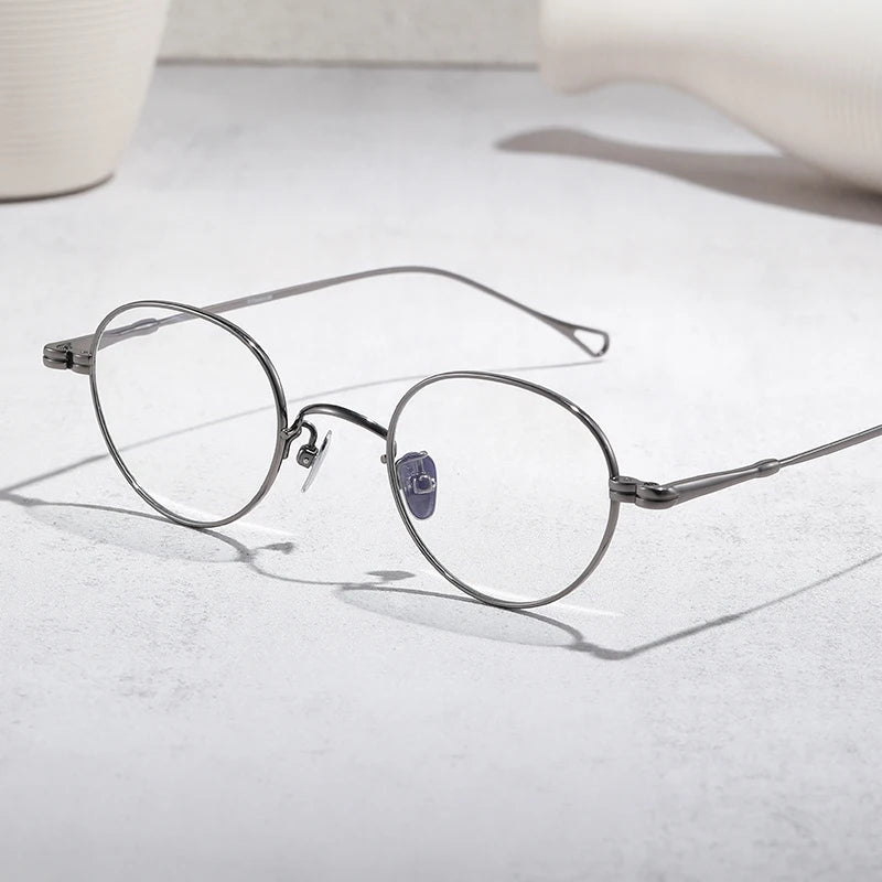 Black Mask Women's Full Rim Oval Round Titanium Eyeglasses 859027