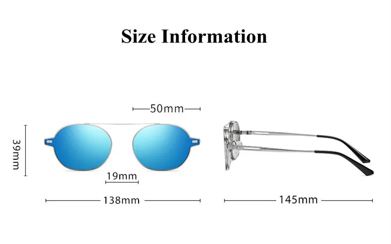 Chashma Ottica Unisex Full Rim Oval Alloy Eyeglasses Clip On Polarized Sunglasses 8802 With Clip Ons Chashma Ottica   