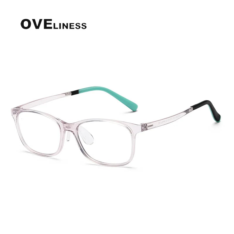 Oveliness Unisex Youth's Full Rim Square Tr 90 Titanium Eyeglasses O5730 Full Rim Oveliness C14  