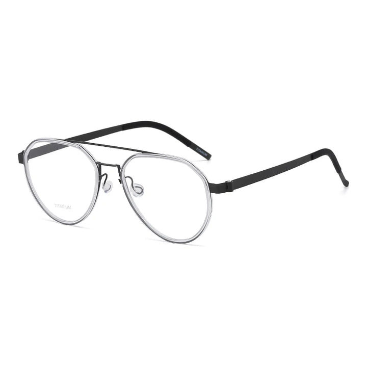Reven Jate 9745 unisex round titanium prescription eyeglasses