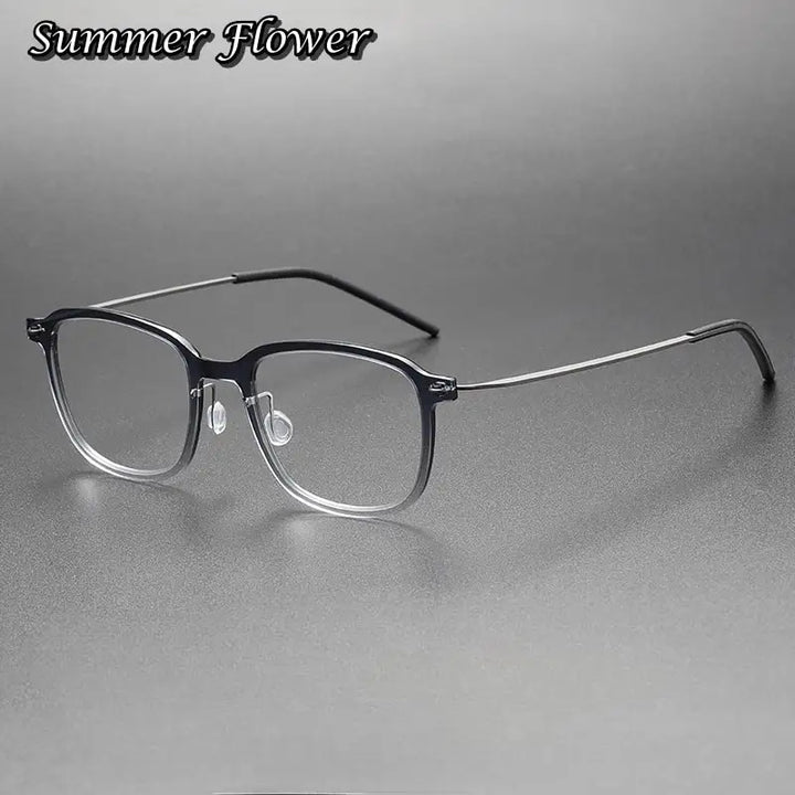 Summer Flower Women's Full Rim Square Tr 90 Titanium Eyeglasses  65104
