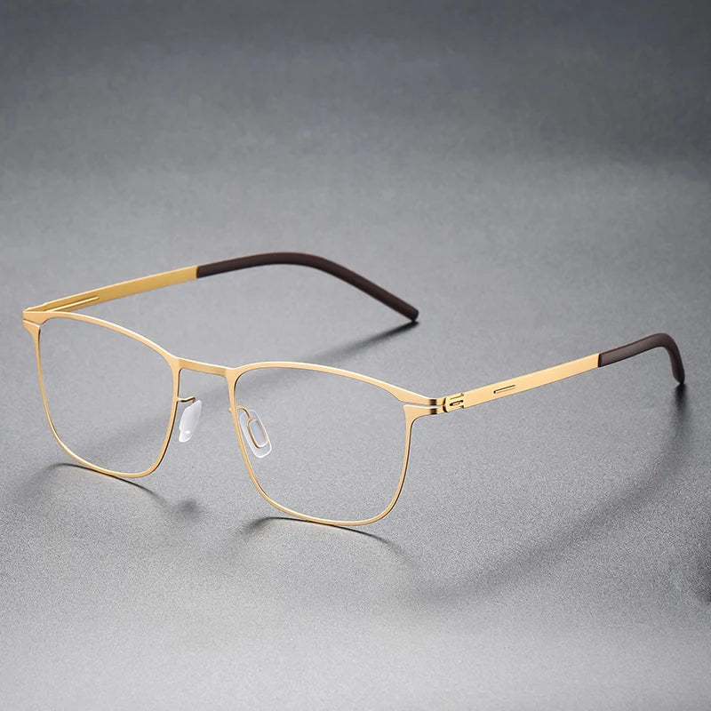 Aimee Unisex Full Rim Square Screwless Steel Eyeglasses 11942