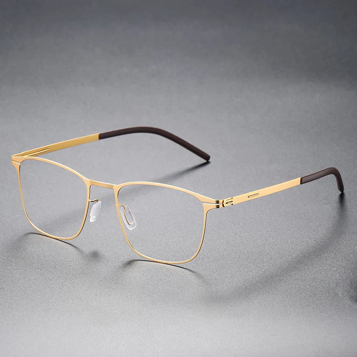 Aimee Unisex Full Rim Square Screwless Steel Eyeglasses 11942