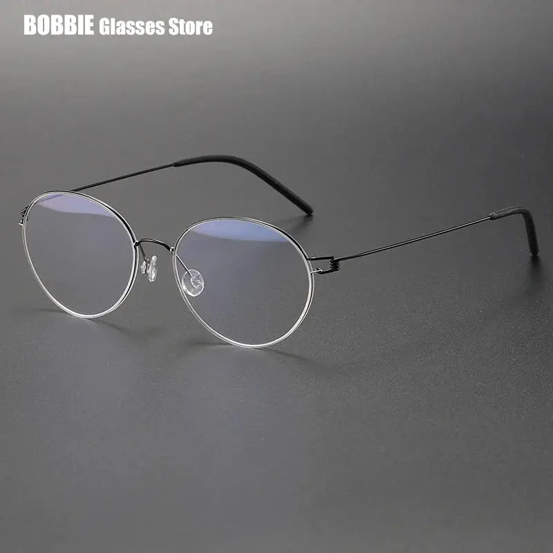 Bobbie 175343 Women’s Screwless Full Rim Oval Titanium Frames FuzWeb