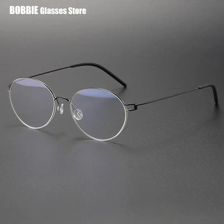 Bobbie 175343 Women’s Screwless Full Rim Oval Titanium Frames FuzWeb