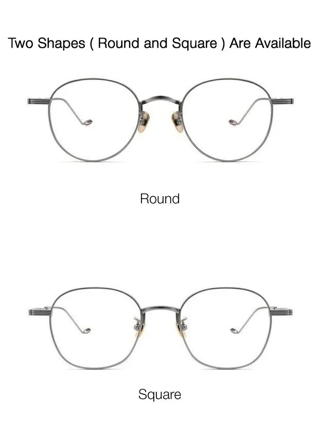 Aror Unisex Full Rim Round Or Square Titanium Eyeglasses 492122 Full Rim Aror