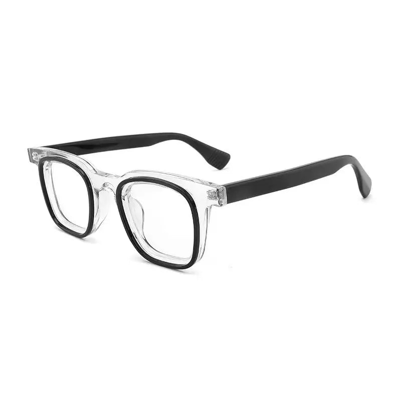 Hewei Unisex Full Rim Square Thick Acetate Eyeglasses 2296 Full Rim Hewei clear  