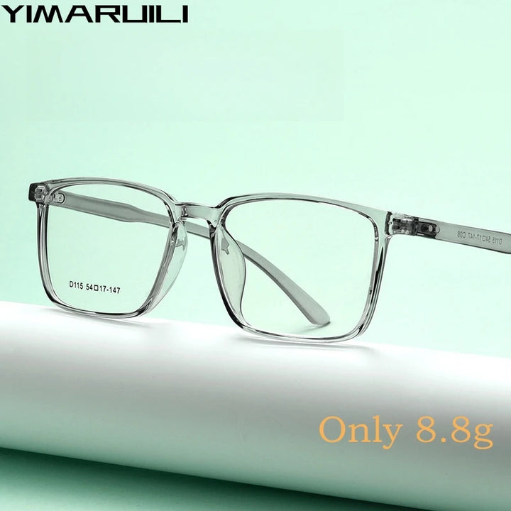 Yimaruili Unisex Full Rim Square Tr 90 Eyeglasses Y1150 Full Rim Yimaruili Eyeglasses   