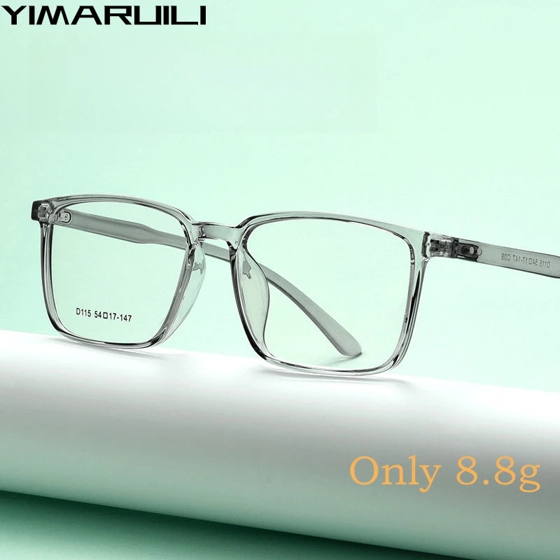 Yimaruili Unisex Full Rim Square Tr 90 Eyeglasses Y1150 Full Rim Yimaruili Eyeglasses   