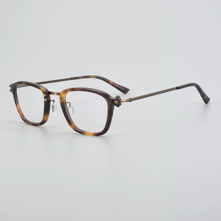 Bobbie Unisex Full Rim Square Acetate Titanium Eyeglasses 965880