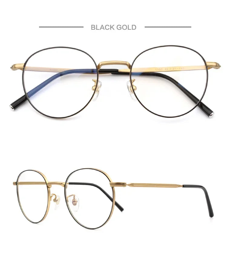 Aror Women's Full Rim Round Oval Titanium Eyeglasses 191103