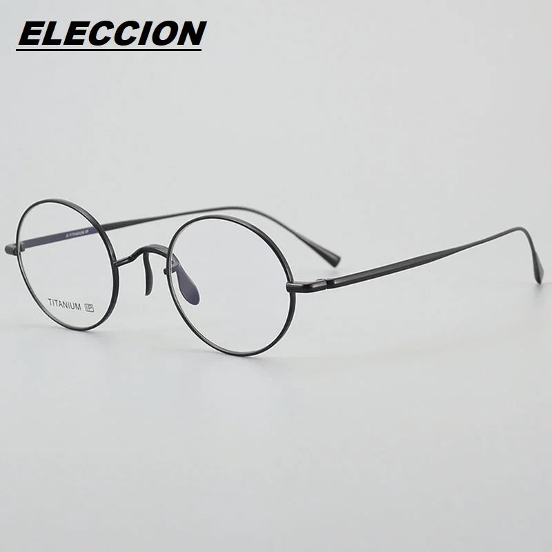 Eleccion Women's Full Rim Round Titanium Eyeglasses 41248