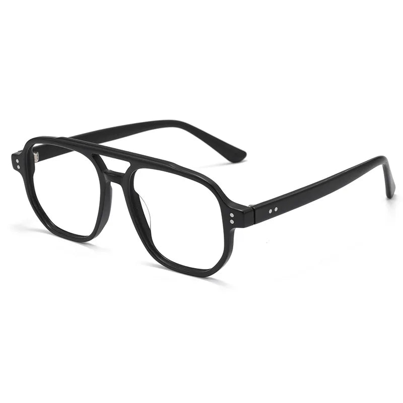 Xbora Unisex Full Rim Square Double Bridge Acetate Eyeglasses 741001