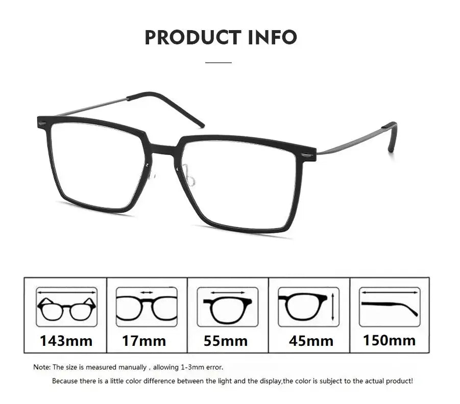 Bobbie Mens Full Rim Rectangle Titanium Eyeglasses 657700 — view 2 | Bobbie at FuzWeb
