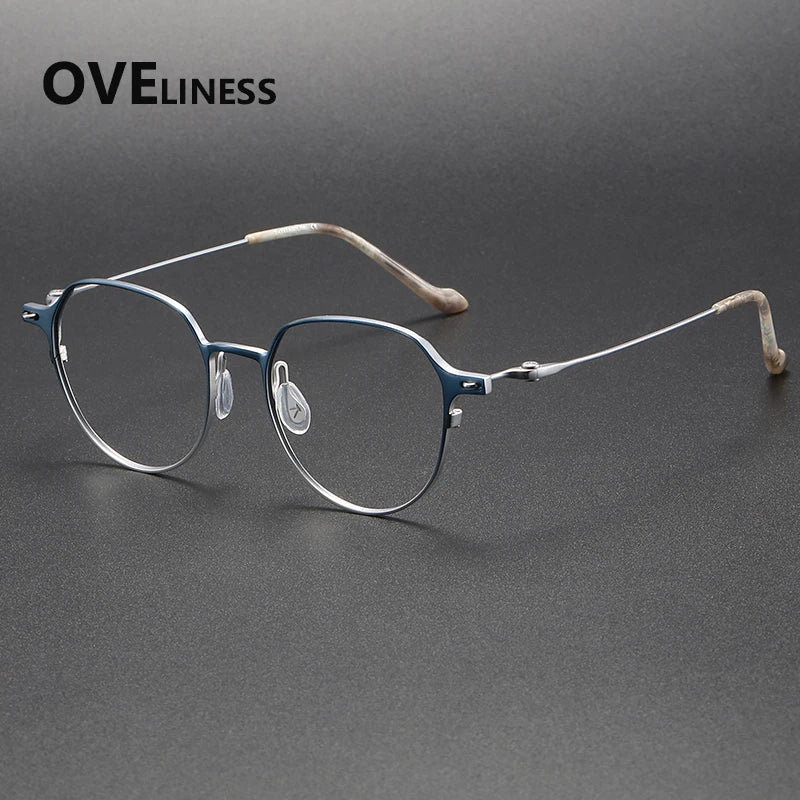 Oveliness Women's Full Rim Round Titanium Eyeglasses 22314