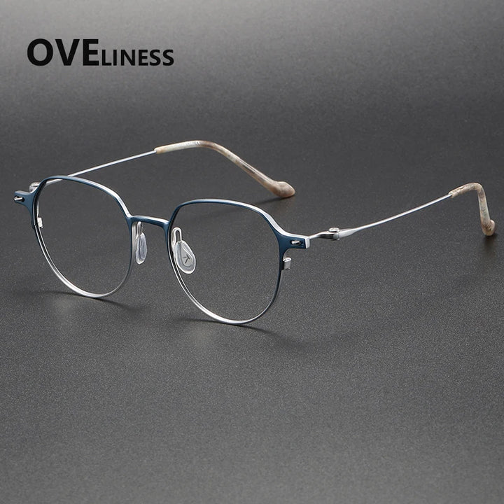 Oveliness Women's Full Rim Round Titanium Eyeglasses 22314