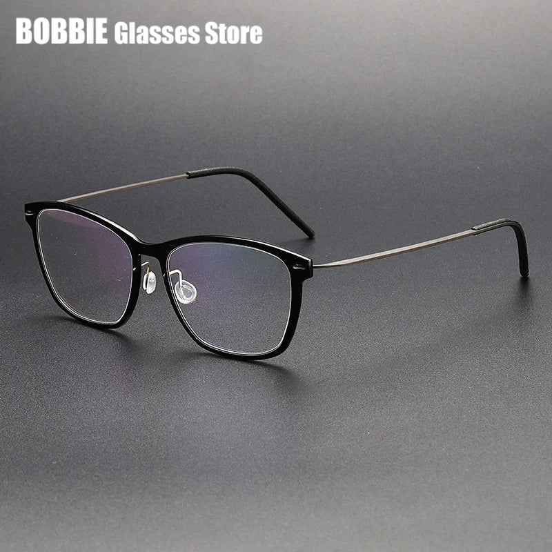 Bobbie Women's Full Rim Square Acetate Titanium Eyeglasses 652579
