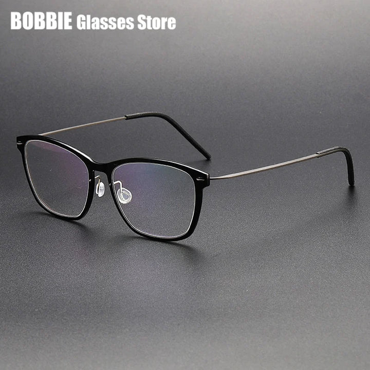 Bobbie Women's Full Rim Square Acetate Titanium Eyeglasses 652579