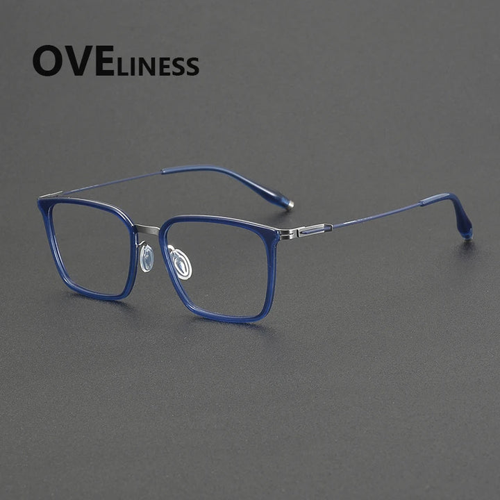Oveliness Unisex Full Rim Square Titanium Acetate Eyeglasses 22504