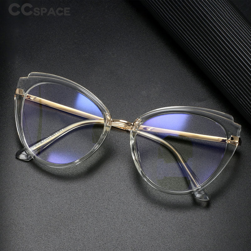 CCSpace Women's Full Rim Square Cat Eye Tr 90 Titanium Eyeglasses 48270 Full Rim CCspace   