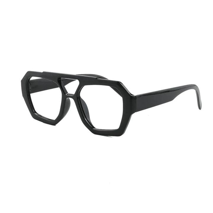 Kocolior Unisex Full Rim Polygon Double Bridge Tr 90 Reading Glasses 220033