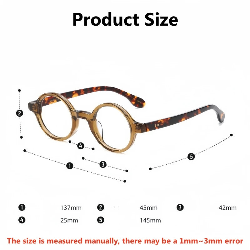 Yimaruili Women's Full Rim Round Acetate Eyeglasses 56002