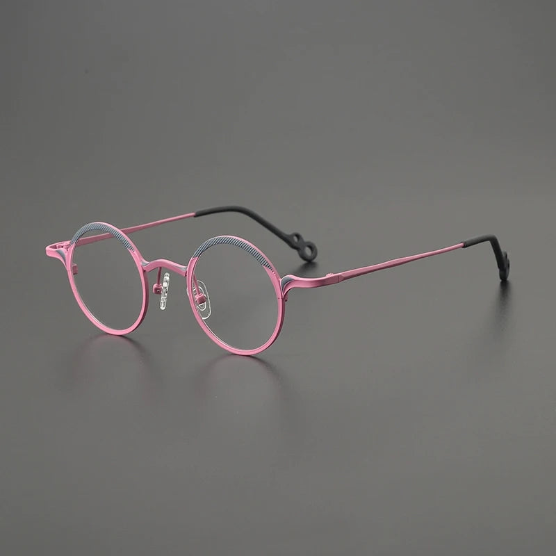 Gatenac Women's Full Rim Round Titanium Eyeglasses G85869