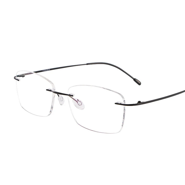 KatKani Men's Rimless Square Titanium Eyeglasses 9001 9002 Rimless KatKani Eyeglasses   