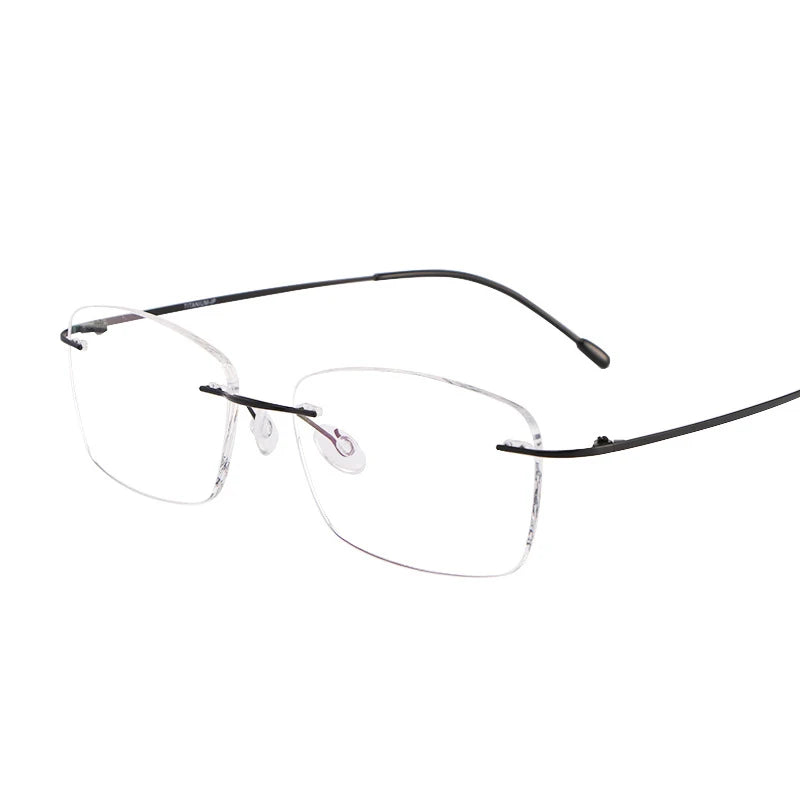 KatKani Men's Rimless Square Titanium Eyeglasses 9001 9002 Rimless KatKani Eyeglasses   