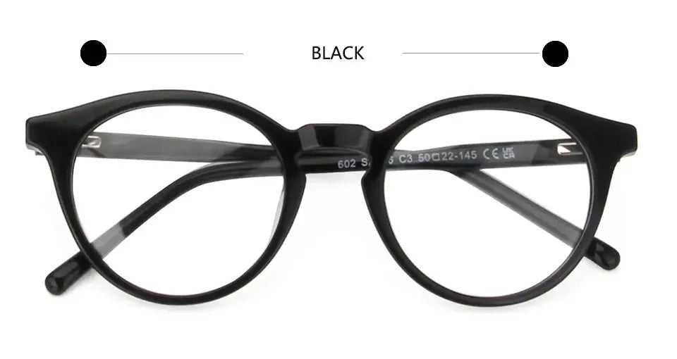 Esnbie 602216 Unisex Full Rim Acetate Round Frames FuzWeb