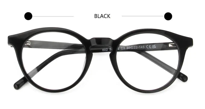 Esnbie 602216 Unisex Full Rim Acetate Round Frames FuzWeb