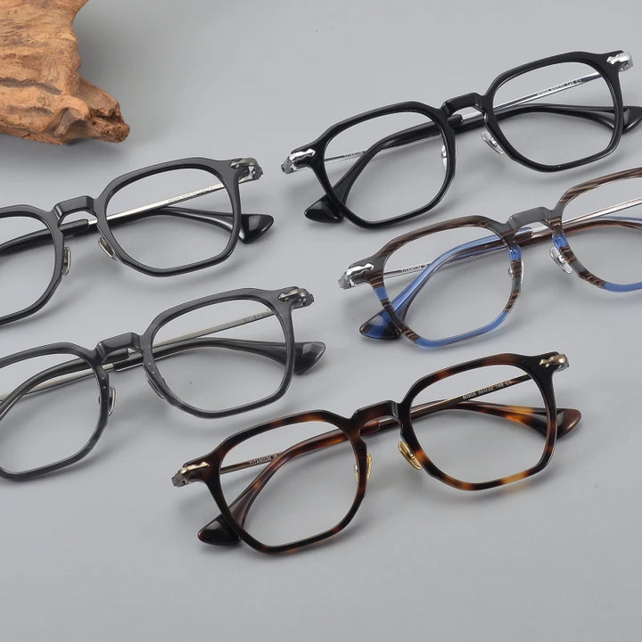 Blackmask Unisex Full Rim Square Titanium Eyeglasses BM-80905