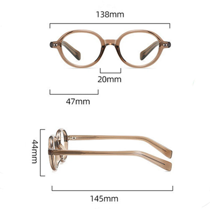 Kocolior Women's Full Rim Round Acetate Photochromic Reading Glasses 511018