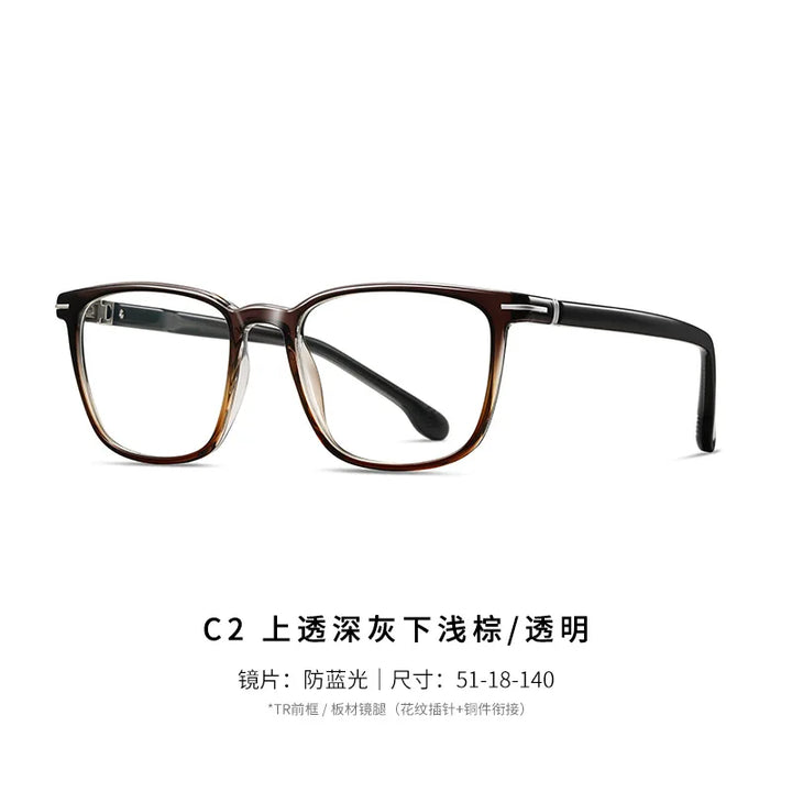 Reven Jate Unisex Full Rim Square Acetate Prescription Eyeglasses 32205 - view 11