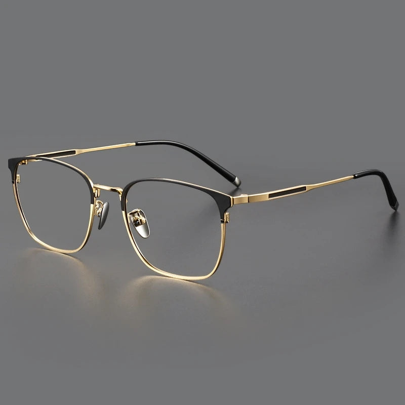 Hdcrafter Unisex Full Rim Square Titanium Eyeglasses 49976