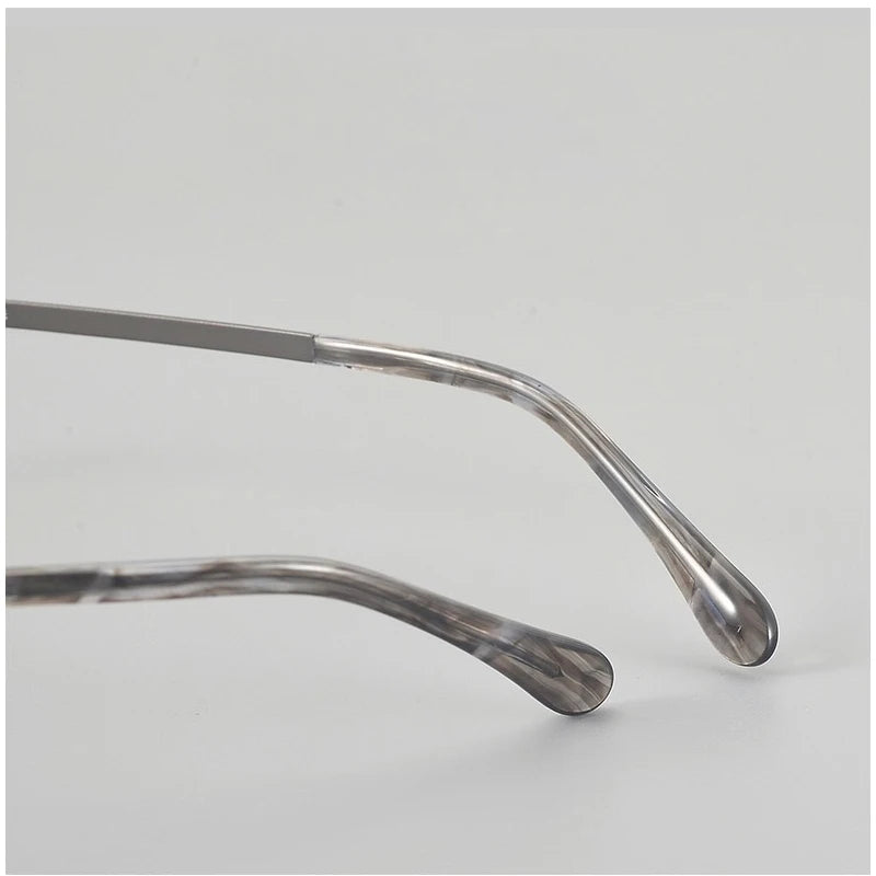 Muzz 116 unisex small round titanium prescription eyeglasses — view 10
