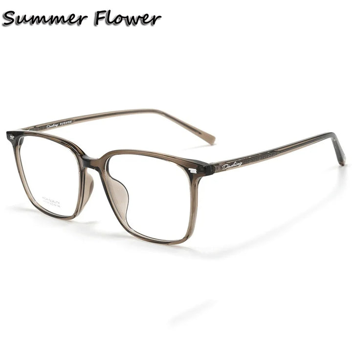 Summer Flower Unisex Full Rim Square Tr 90 Titanium Eyeglasses 611038