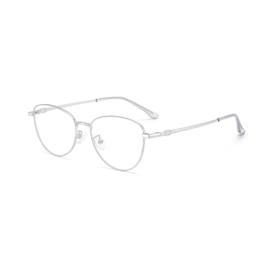 Yimaruili Unisex Full Rim Cat-Eye Pure Titanium Eyeglasses 97010 — view 6 | Yimaruili at FuzWeb
