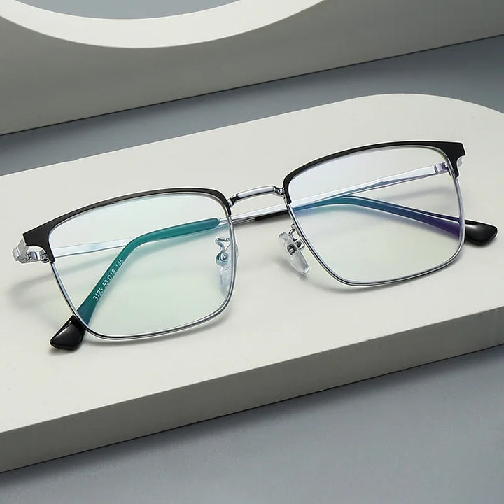 Gmei Women's Full Rim Square Titanium-Alloy Eyeglasses 53125