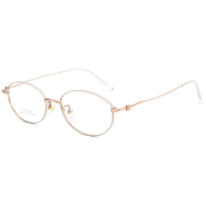 Xbora Unisex Full Rim Oval Pure Titanium Eyeglasses S7031 — view 6 | Xbora at FuzWeb