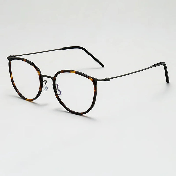 Black Mask Women's Full Rim Cat Eye Titanium Acetate Eyeglasses 635843