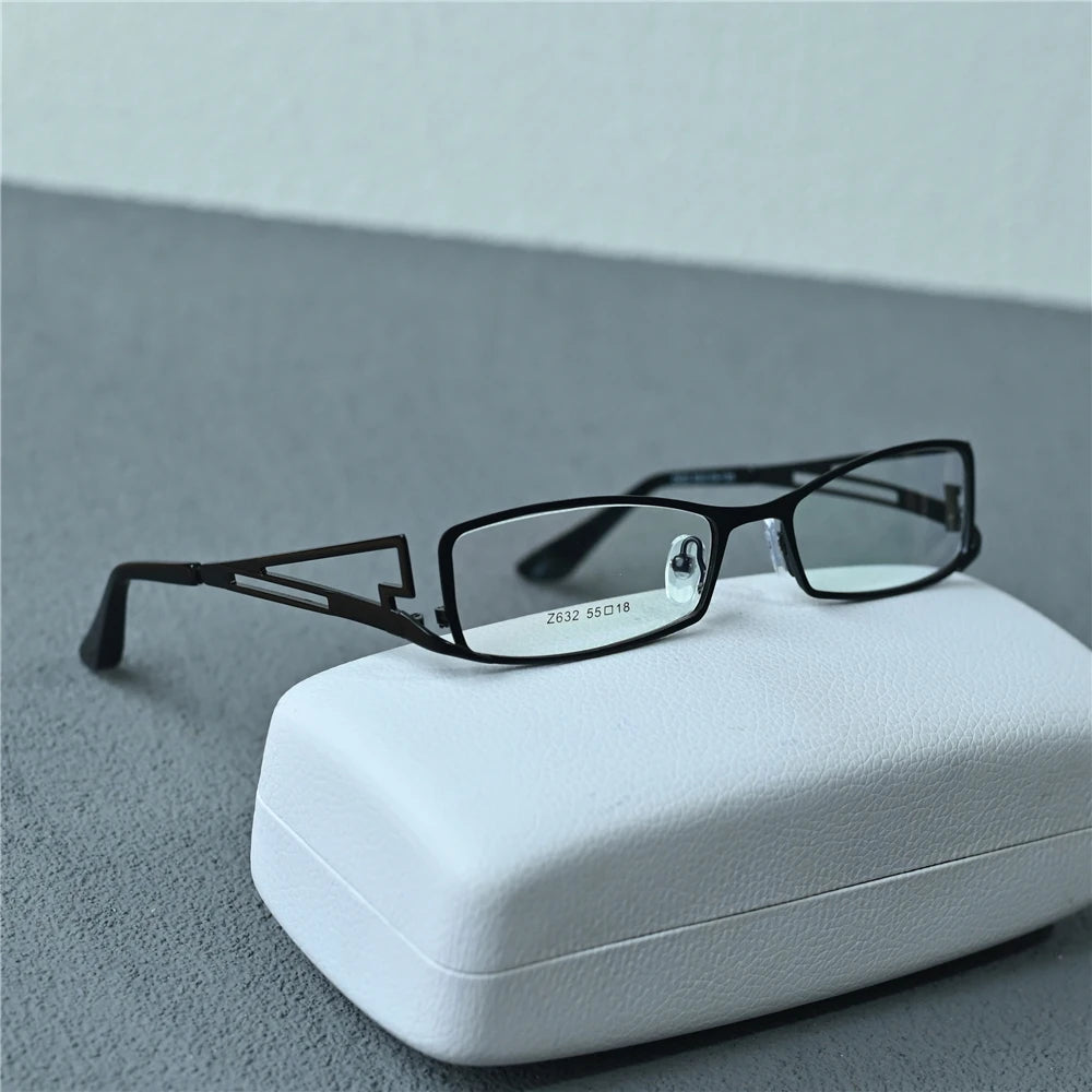 Cubojue Unisex Full Rim Small Rectangle Alloy Reading Glasses C632 Reading Glasses Cubojue   