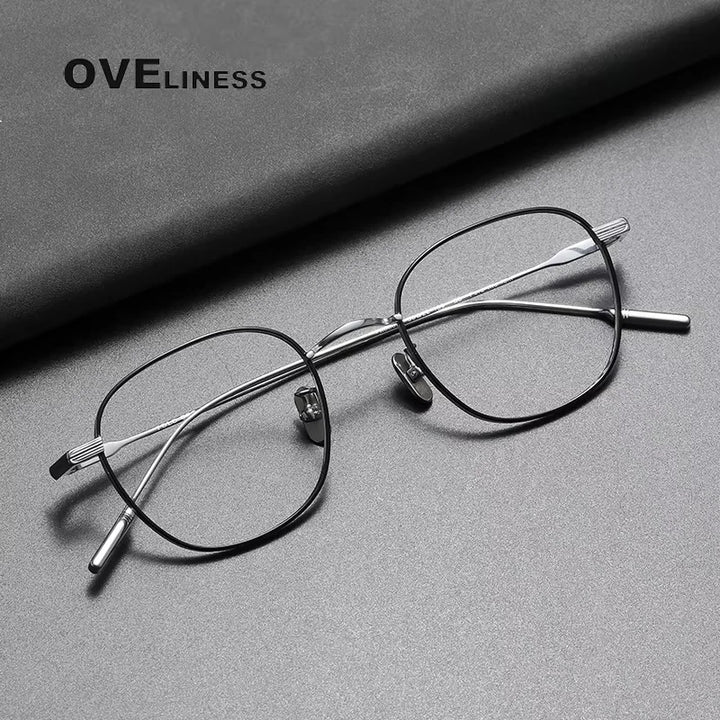 Oveliness Women's Full Rim Polygon Square Titanium Eyeglasses 380802