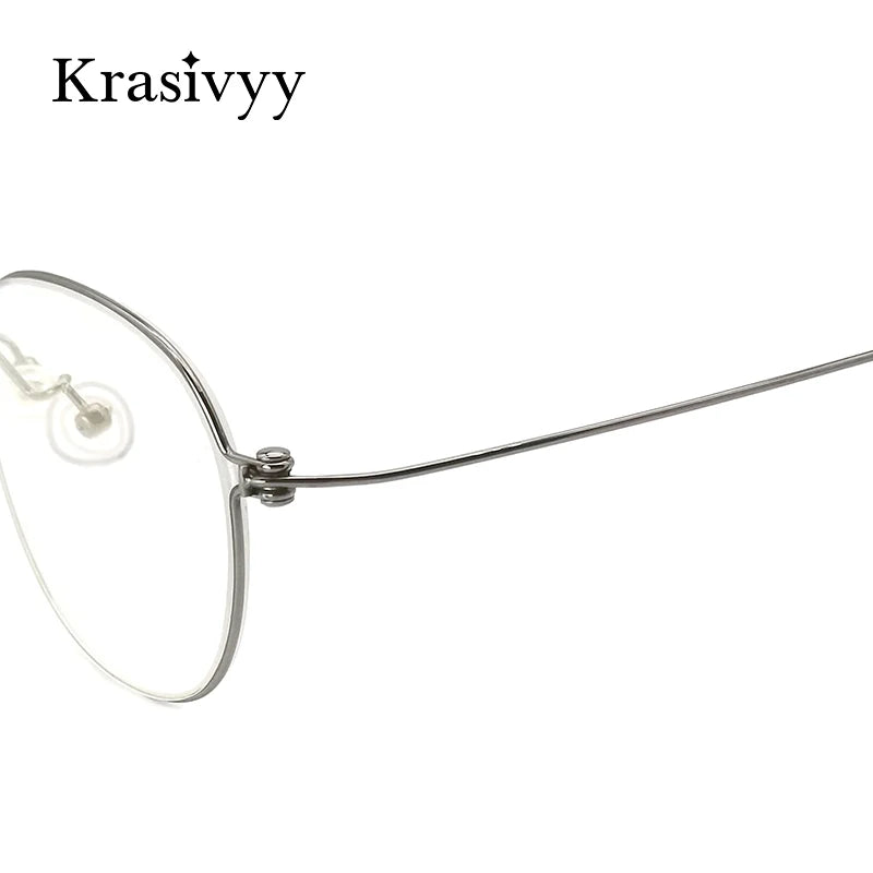 Krasivyy Mens Full Rim Oval Titanium Eyeglasses Kr7285 Full Rim Krasivyy   