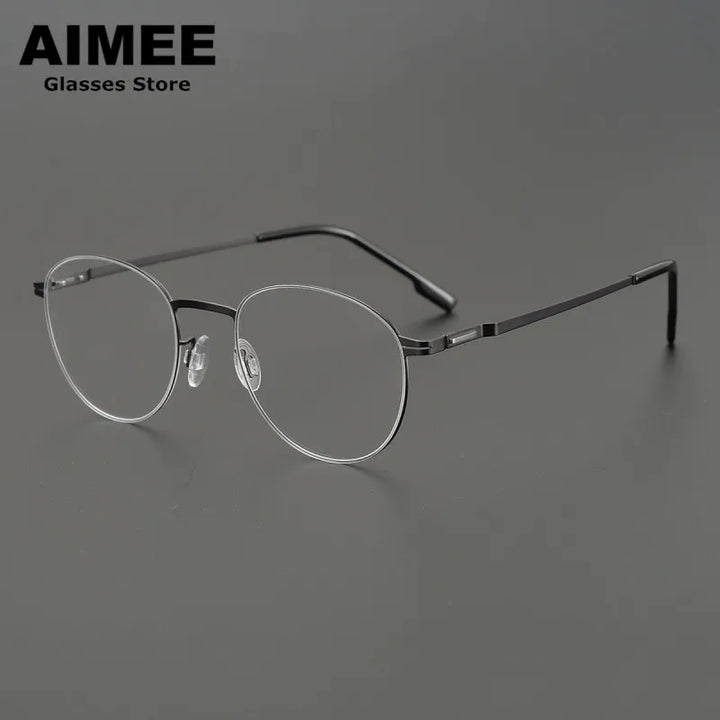 Aimee Women's Full Rim Oval Round Stainless Steel Eyeglasses 12319 Full Rim Aimee   