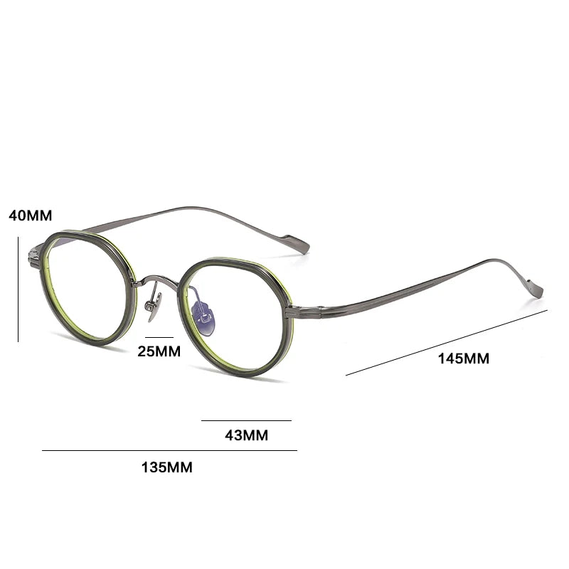 Gatenac Women's Flat Top Oval Titanium Acetate Photochromic Reading Glasses 56079