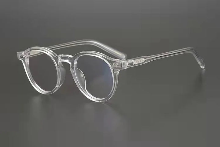 Bobbie Unisex Full Rim Round Acetate Eyeglasses 1201