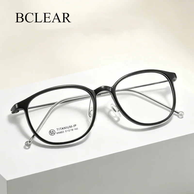Bclear Unisex Full Rim Round TR90 Eyeglasses MY-9883
