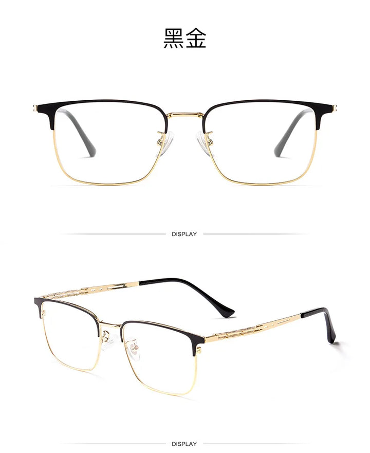 Gmei Optical 3827J unisex square alloy prescription eyeglasses — view 3