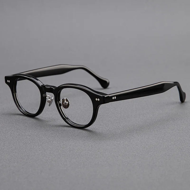 Black Mask Unisex Full Rim Round Acetate Eyeglasses BM-527